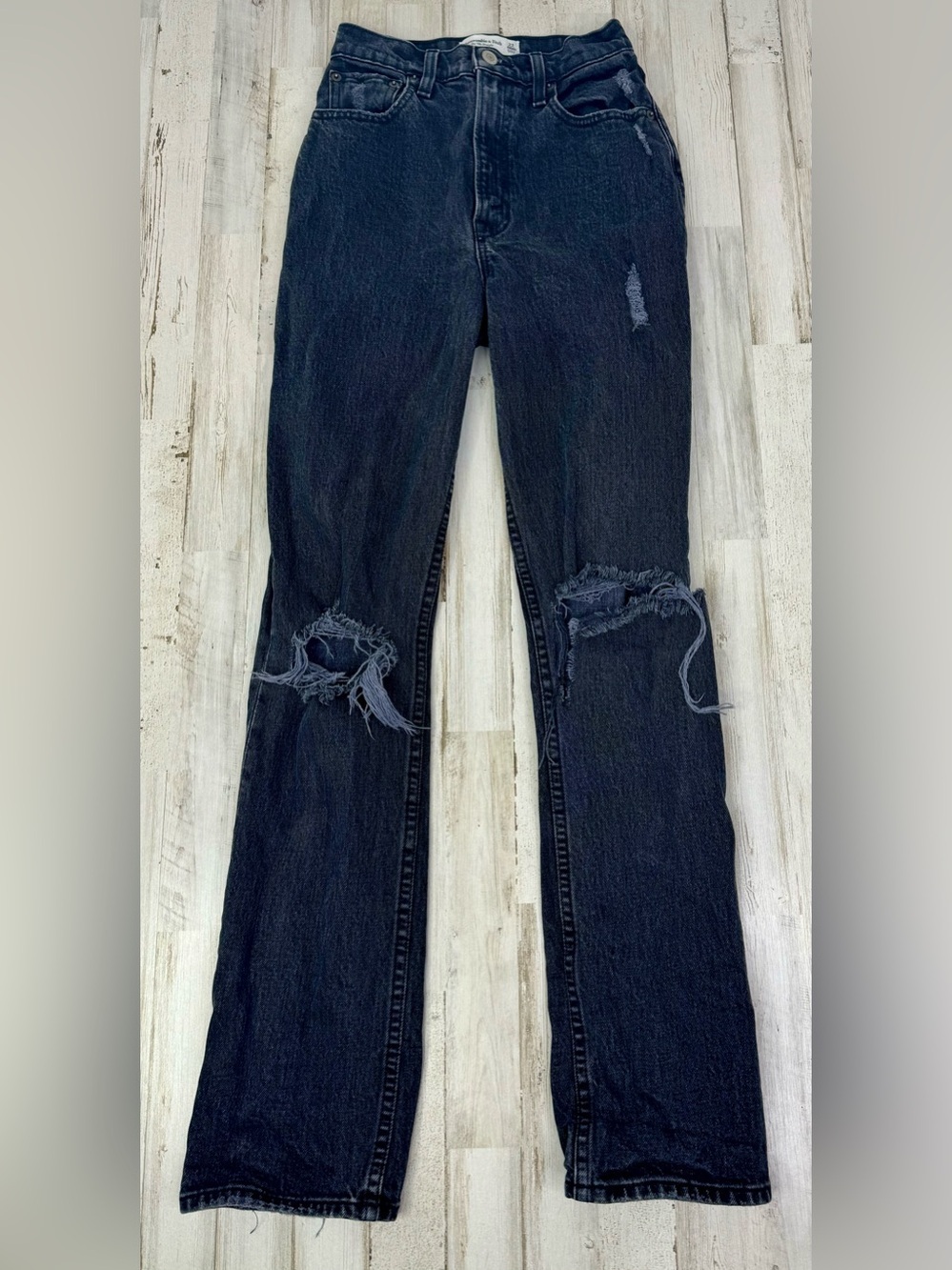 Abercrombie & Fitch Jeans 23/000R (24x30) 90s Straight Ultra High Rise Black